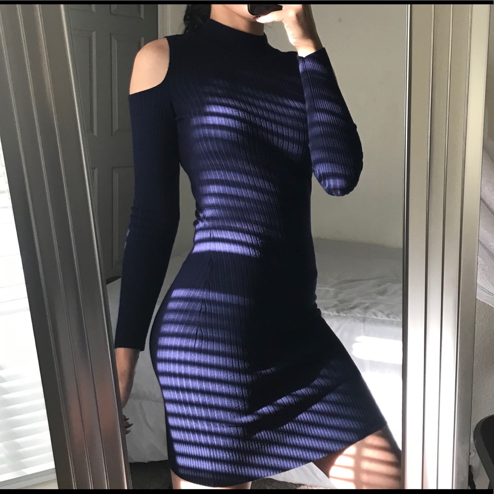 Tight Navy Blue Winter Dress ❄️